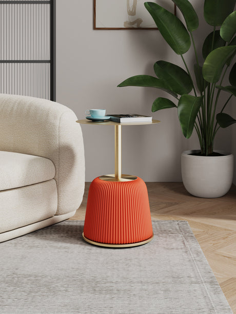 Anderson End Table 1.0 in Orange by Manhattan Comfort at Eve Furniture