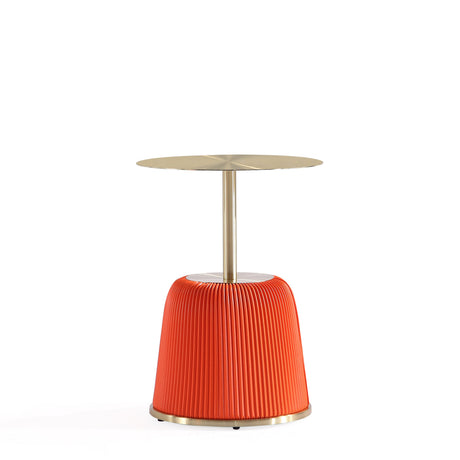 Anderson End Table 1.0 in Orange by Manhattan Comfort at Eve Furniture