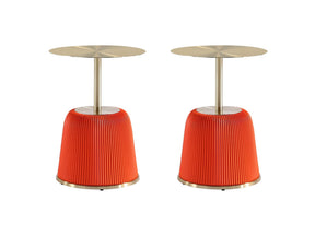 Anderson End Table 1.0 in Orange (Set of 2) by Manhattan Comfort at Eve Furniture