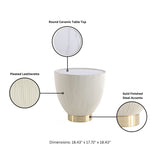Anderson End Table 2.0 in Cream (Set of 2) by Manhattan Comfort at Eve Furniture