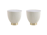 Anderson End Table 2.0 in Cream (Set of 2) by Manhattan Comfort at Eve Furniture
