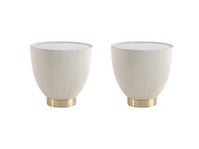 Anderson End Table 2.0 in Cream (Set of 2) by Manhattan Comfort at Eve Furniture