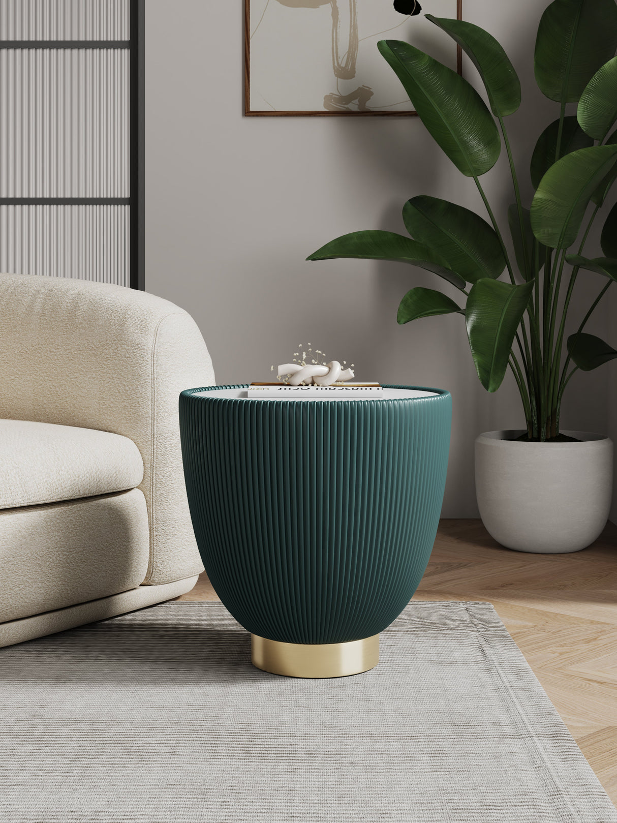 Anderson End Table 2.0 in Green by Manhattan Comfort at Eve Furniture