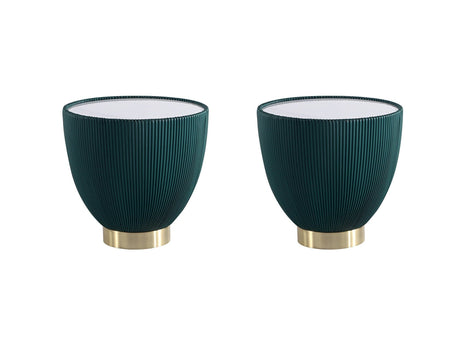 Anderson End Table 2.0 in Green (Set of 2) by Manhattan Comfort at Eve Furniture
