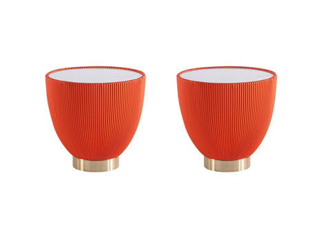 Anderson End Table 2.0 in Orange (Set of 2) by Manhattan Comfort at Eve Furniture