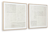 Andorfield Beige/Black/White Wall Art (Set of 2) by Ashley at Eve Furniture