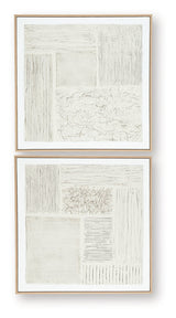 Andorfield Beige/Black/White Wall Art (Set of 2) by Ashley at Eve Furniture