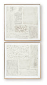 Andorfield Beige/Black/White Wall Art (Set of 2) by Ashley at Eve Furniture