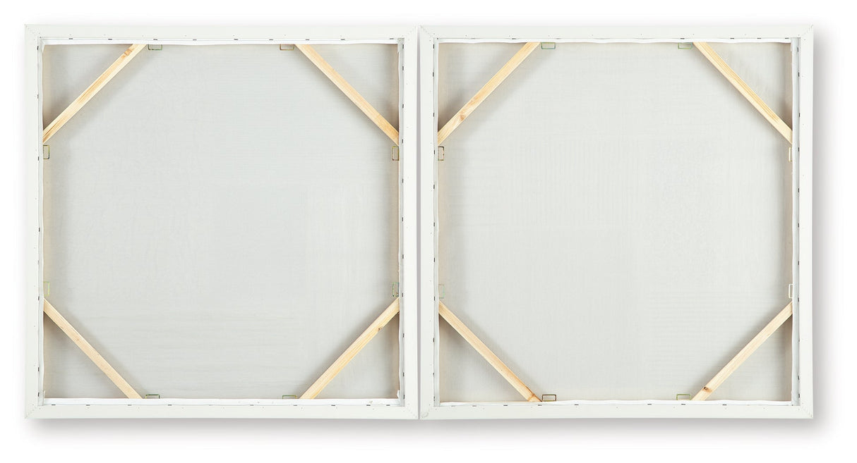 Andorfield Beige/Black/White Wall Art (Set of 2) by Ashley at Eve Furniture
