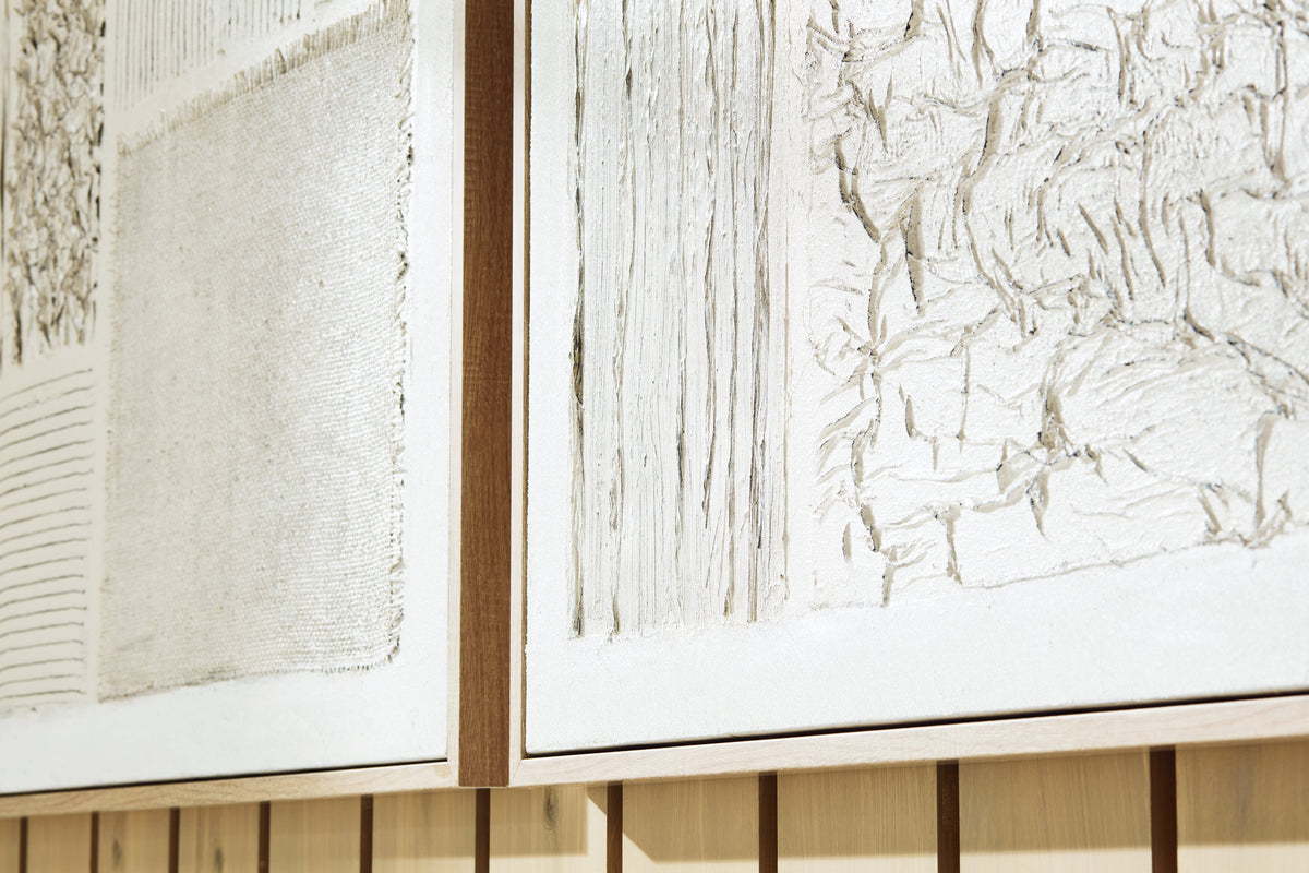 Andorfield Beige/Black/White Wall Art (Set of 2) by Ashley at Eve Furniture