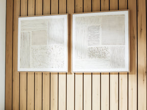 Andorfield Beige/Black/White Wall Art (Set of 2) by Ashley at Eve Furniture