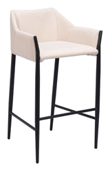 Andover Beige Barstool by Zuomod at Eve Furniture