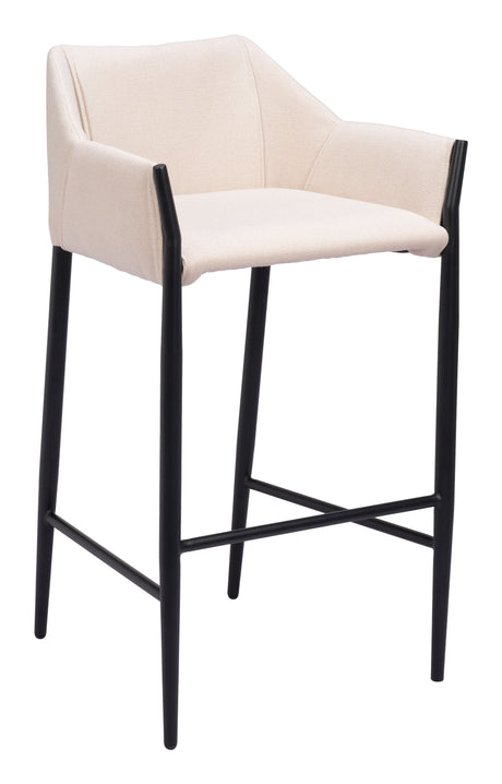 Andover Beige Barstool by Zuomod at Eve Furniture