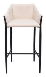 Andover Beige Barstool by Zuomod at Eve Furniture