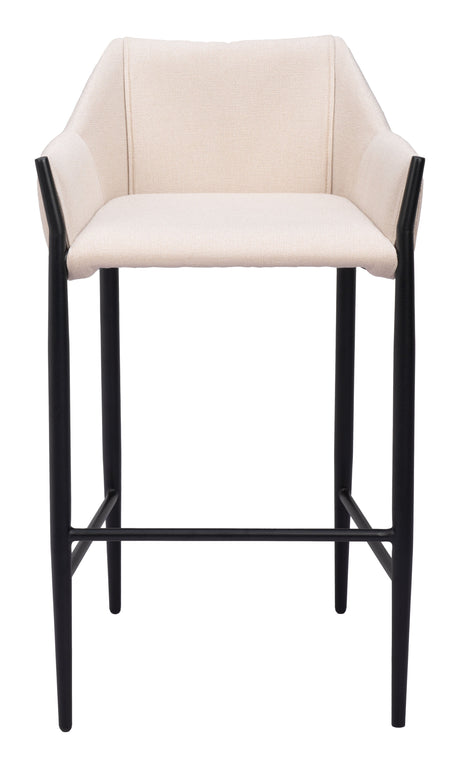 Andover Beige Barstool by Zuomod at Eve Furniture