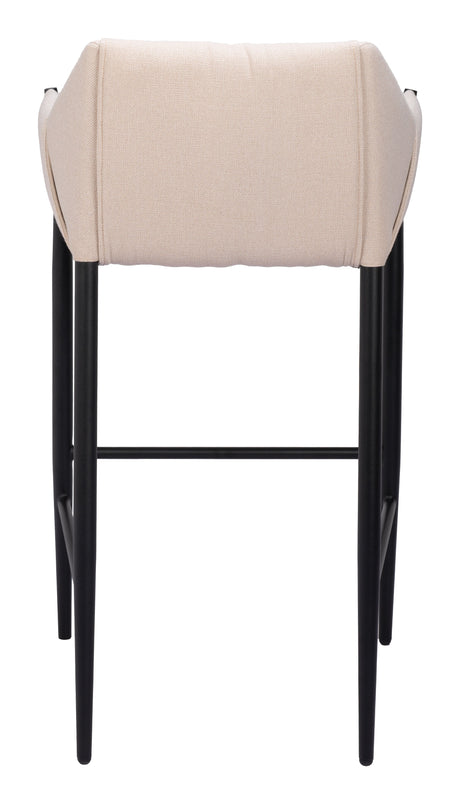 Andover Beige Barstool by Zuomod at Eve Furniture