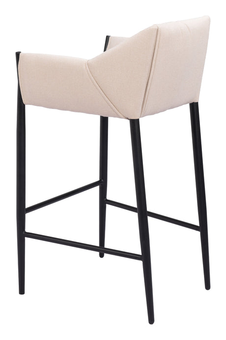 Andover Beige Barstool by Zuomod at Eve Furniture