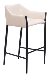 Andover Beige Barstool by Zuomod at Eve Furniture