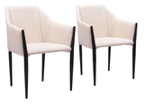 Andover Beige Dining Chair (Set of 2) by Zuomod at Eve Furniture