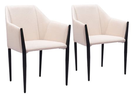 Andover Beige Dining Chair (Set of 2) by Zuomod at Eve Furniture