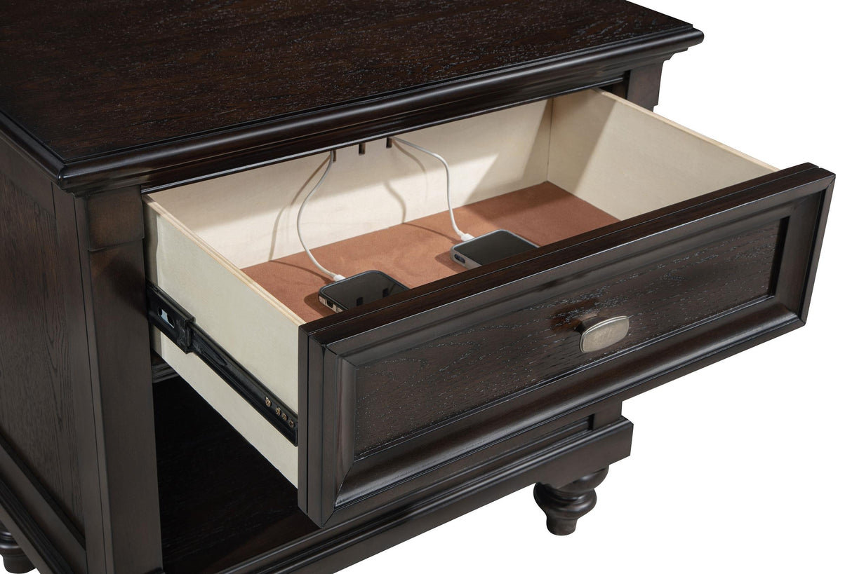 Andover Dark Oak 1-Drawer Nightstand by Coaster at Eve Furniture