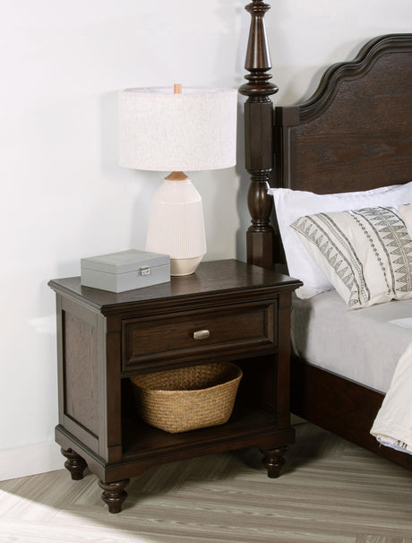 Andover Dark Oak 1-Drawer Nightstand by Coaster at Eve Furniture
