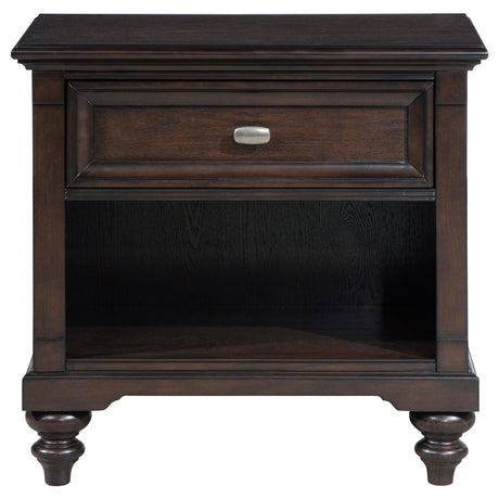 Andover Dark Oak 1-Drawer Nightstand by Coaster at Eve Furniture