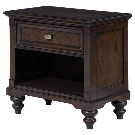 Andover Dark Oak 1-Drawer Nightstand by Coaster at Eve Furniture