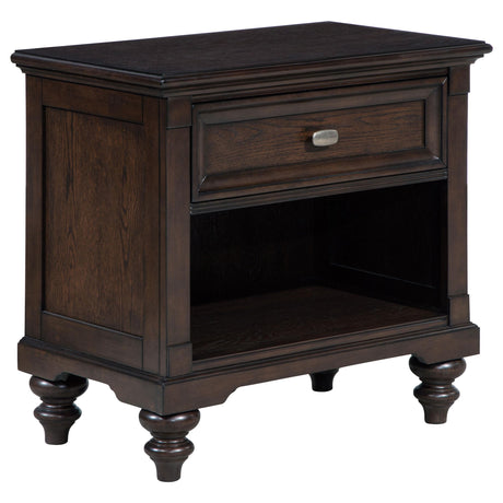 Andover Dark Oak 1-Drawer Nightstand by Coaster at Eve Furniture