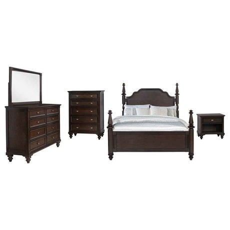 Andover Dark Oak 5-Piece California King Bedroom Set by Coaster at Eve Furniture