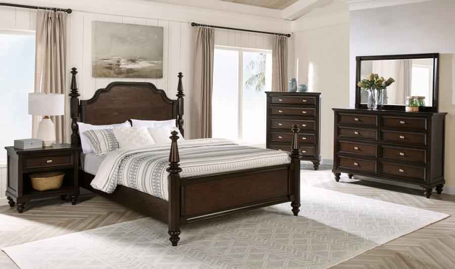 Andover Dark Oak 5-Piece Queen Bedroom Set by Coaster at Eve Furniture