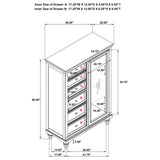 Andover Dark Oak 6-drawer Tempered Glass Door Chest by Coaster at Eve Furniture