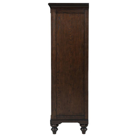 Andover Dark Oak 6-drawer Tempered Glass Door Chest by Coaster at Eve Furniture