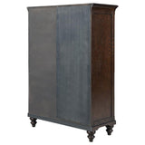 Andover Dark Oak 6-drawer Tempered Glass Door Chest by Coaster at Eve Furniture