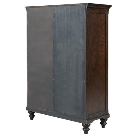 Andover Dark Oak 6-drawer Tempered Glass Door Chest by Coaster at Eve Furniture