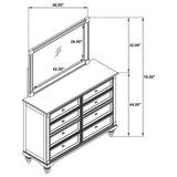 Andover Dark Oak 8-drawer Dresser and Mirror by Coaster at Eve Furniture