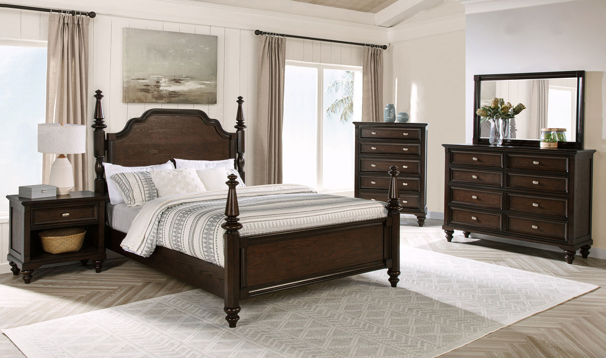 Andover Dark Oak 8-drawer Dresser and Mirror by Coaster at Eve Furniture