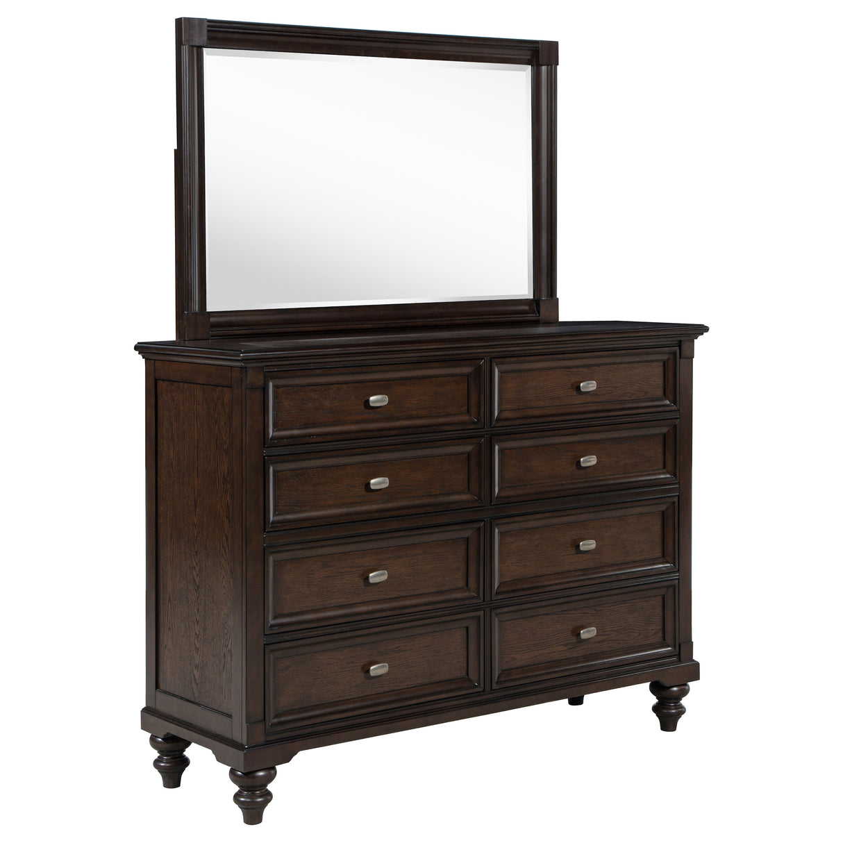 Andover Dark Oak 8-drawer Dresser and Mirror by Coaster at Eve Furniture