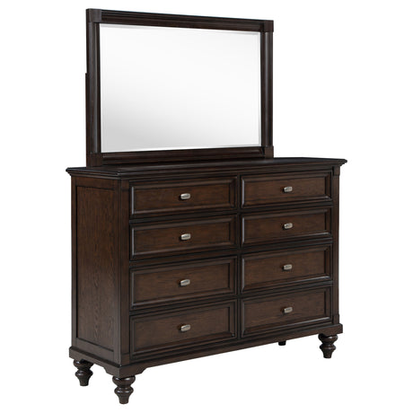 Andover Dark Oak 8-drawer Dresser and Mirror by Coaster at Eve Furniture