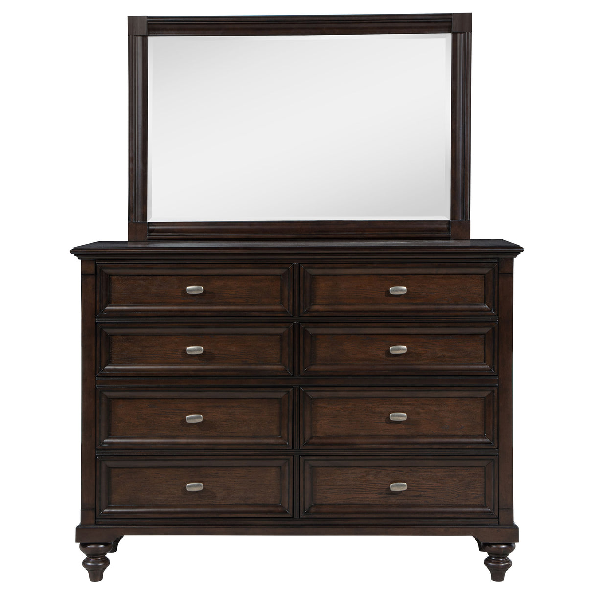 Andover Dark Oak 8-drawer Dresser and Mirror by Coaster at Eve Furniture
