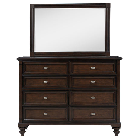 Andover Dark Oak 8-drawer Dresser and Mirror by Coaster at Eve Furniture