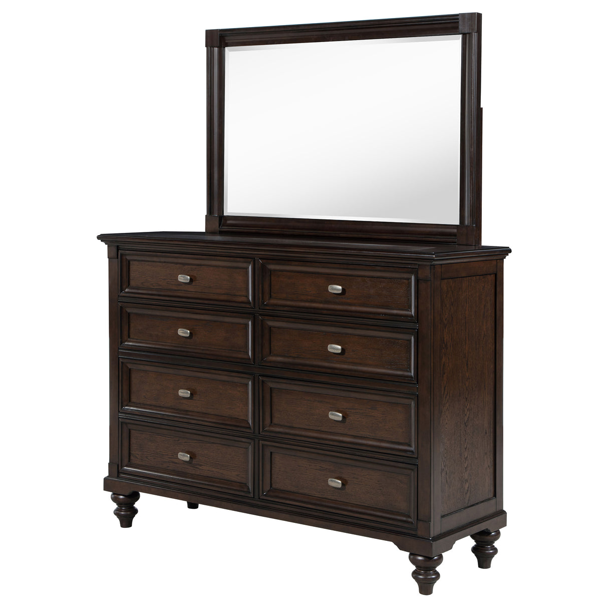 Andover Dark Oak 8-drawer Dresser and Mirror by Coaster at Eve Furniture