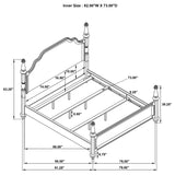 Andover Dark Oak Four Poster California King Bed by Coaster at Eve Furniture
