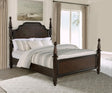 Andover Dark Oak Four Poster California King Bed by Coaster at Eve Furniture