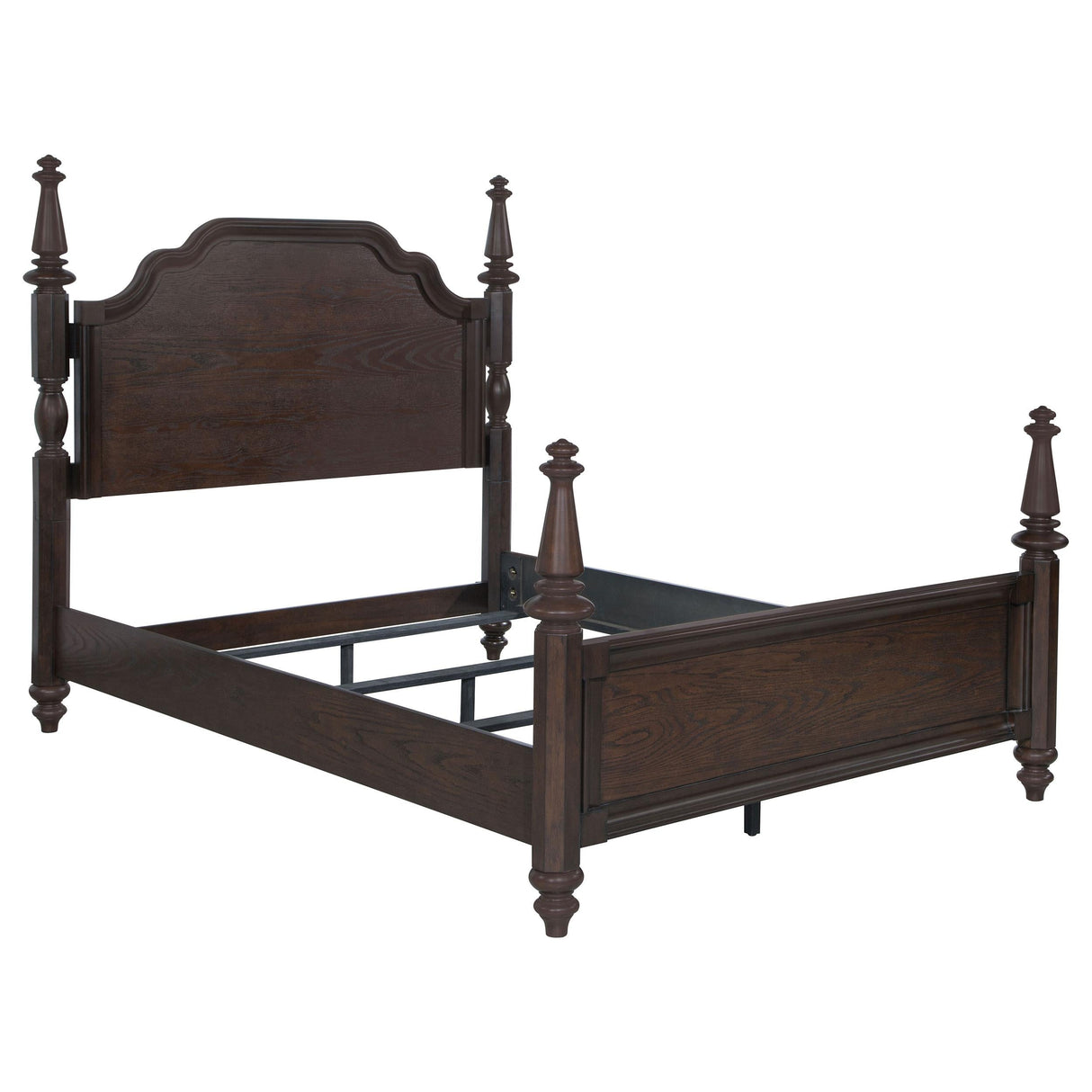 Andover Dark Oak Four Poster California King Bed by Coaster at Eve Furniture