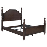 Andover Dark Oak Four Poster California King Bed by Coaster at Eve Furniture