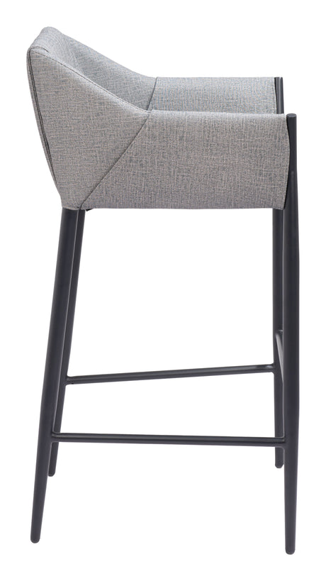 Andover Slate Gray Barstool by Zuomod at Eve Furniture