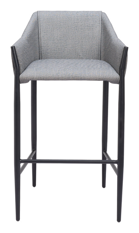 Andover Slate Gray Barstool by Zuomod at Eve Furniture