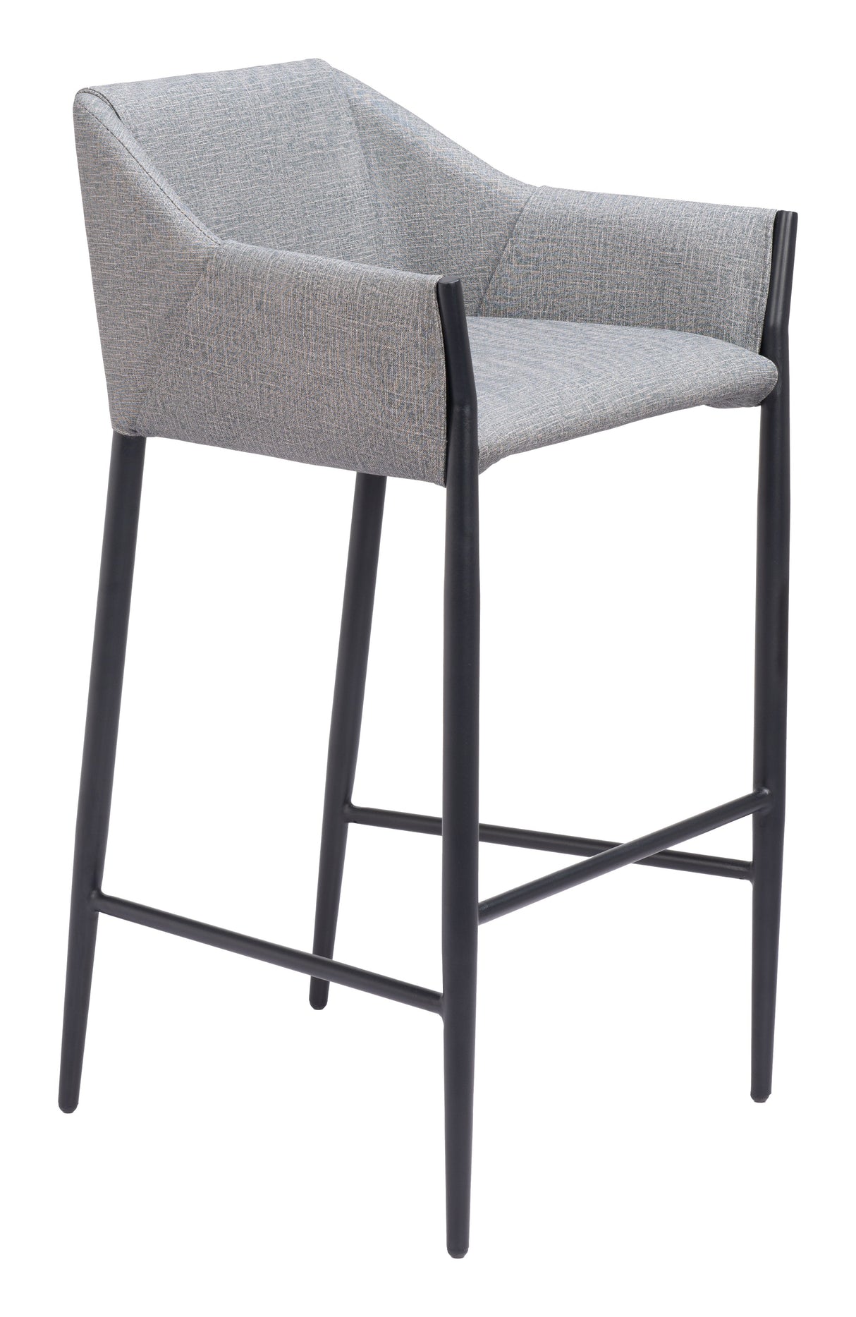 Andover Slate Gray Barstool by Zuomod at Eve Furniture