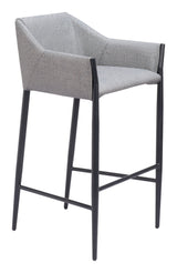 Andover Slate Gray Barstool by Zuomod at Eve Furniture